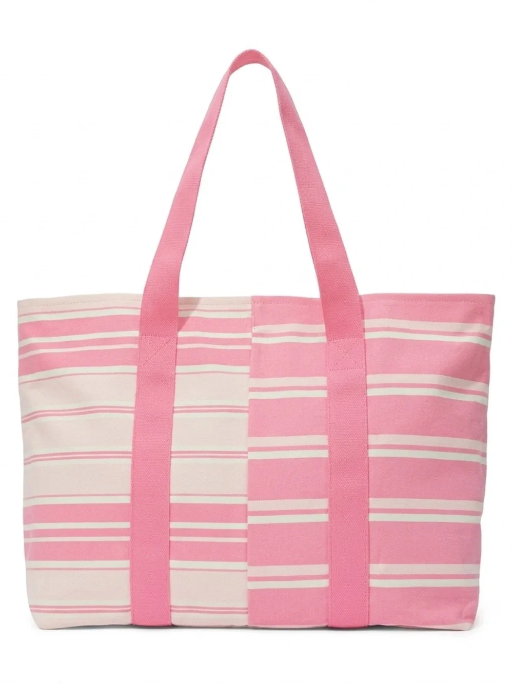 Victoria’s Secret Pink Limited Heritage Striped Zipper Canvas Tote Bag NOS